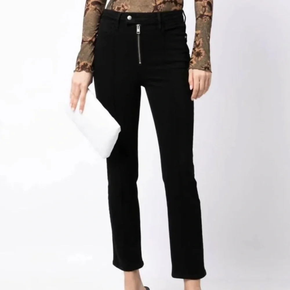 RARE- FRAME whimsigoth Le Super High Straight Exposed Zip jean size 25